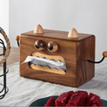 Wooden creative angry tissue box