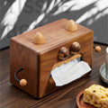 Wooden creative angry tissue box