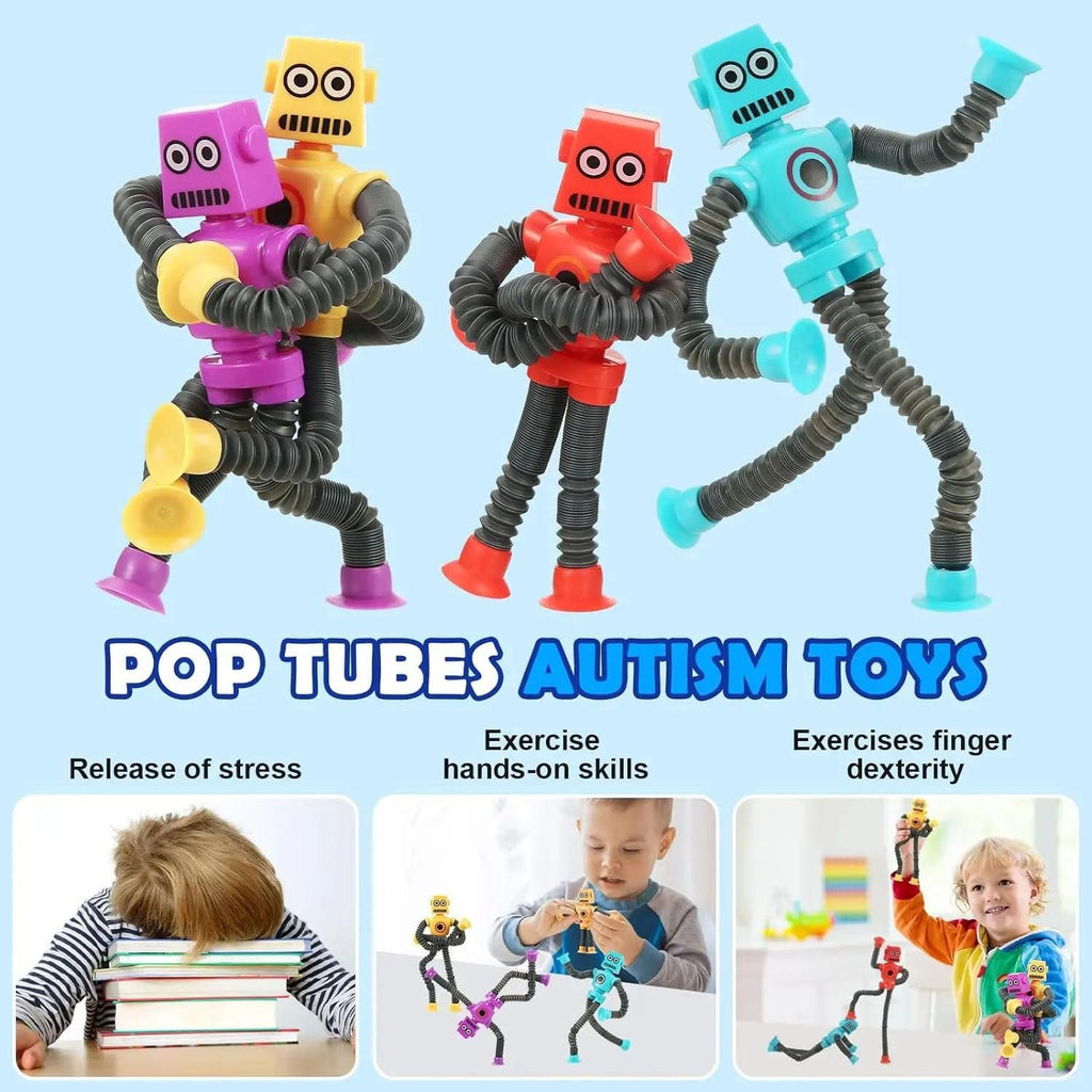Suction Cup Stress Relief Pop Tubes