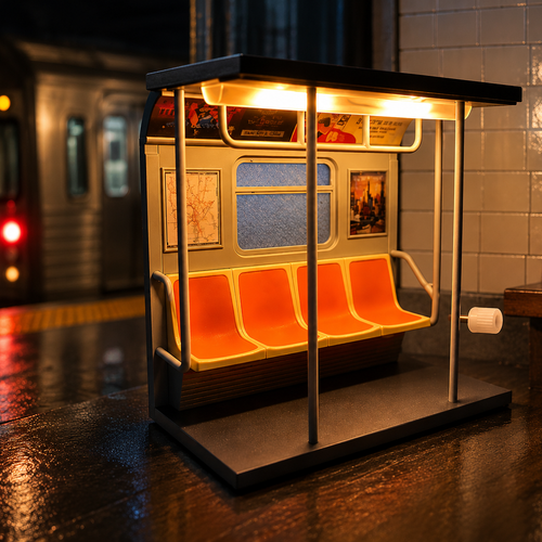Vintage Subway Train Table Light