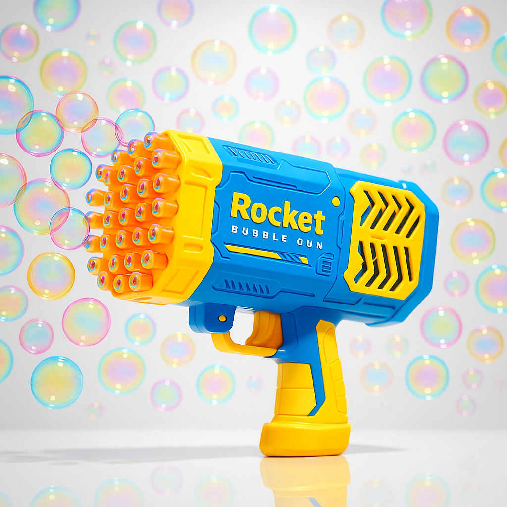 Automatic Soap Based Bubble Machine Gun